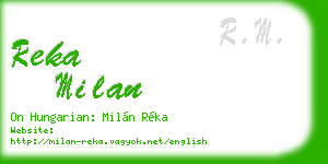 reka milan business card