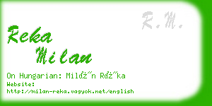 reka milan business card